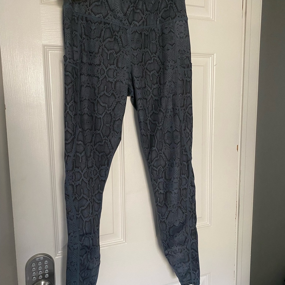Unlisted Dark Gray Snake-Print Leggings